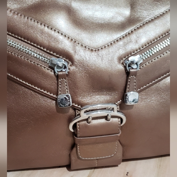 Vintage Cole Haan Bronze Bag with Silver Hardware - Picture 5 of 14